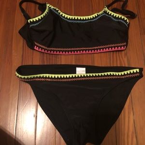 Target Black and Neon Swimsuit